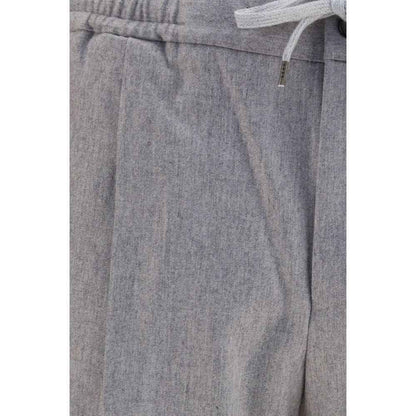 Gray Wool Oves Aries Casual Pants