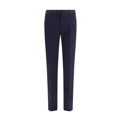 Blue Elastane Casual Pants