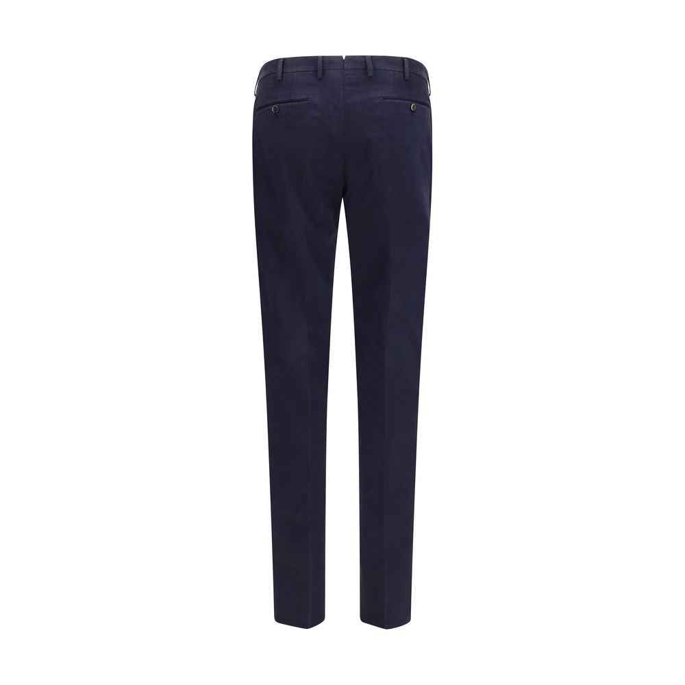 Blue Elastane Casual Pants