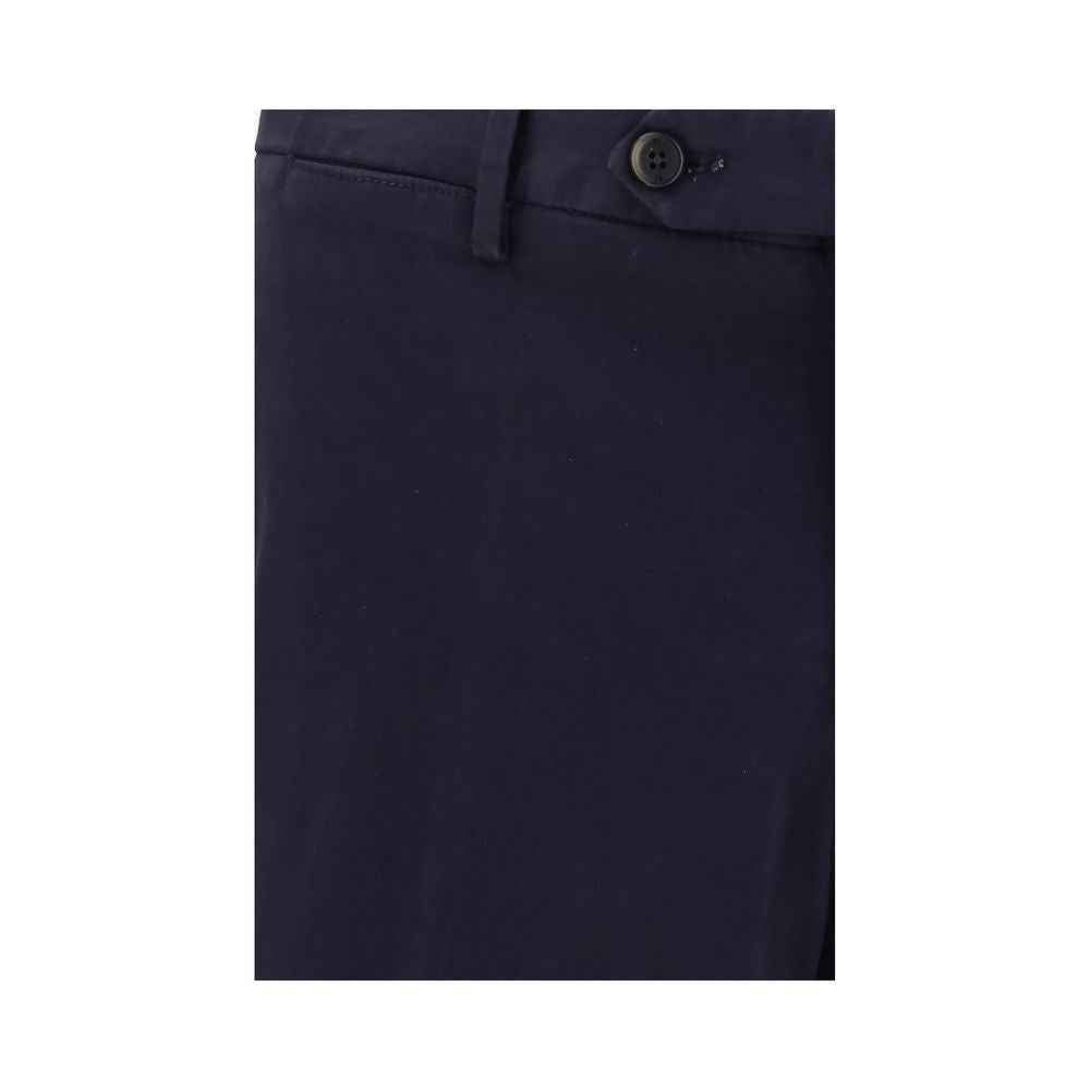 Blue Elastane Casual Pants