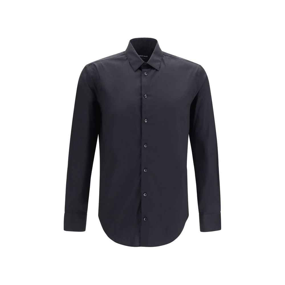 Black Cotton Dress Shirt