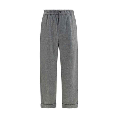 Gray Wool Oves Aries Casual Pants