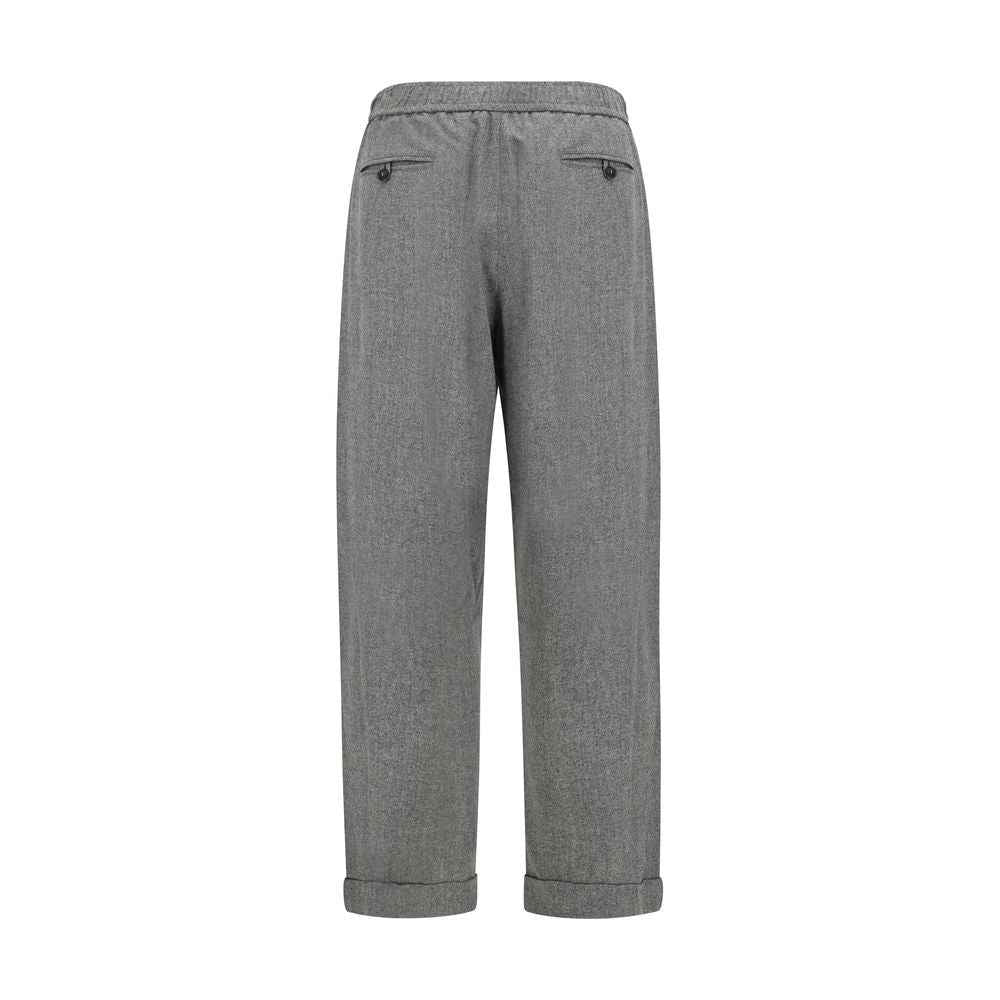 Gray Wool Oves Aries Casual Pants