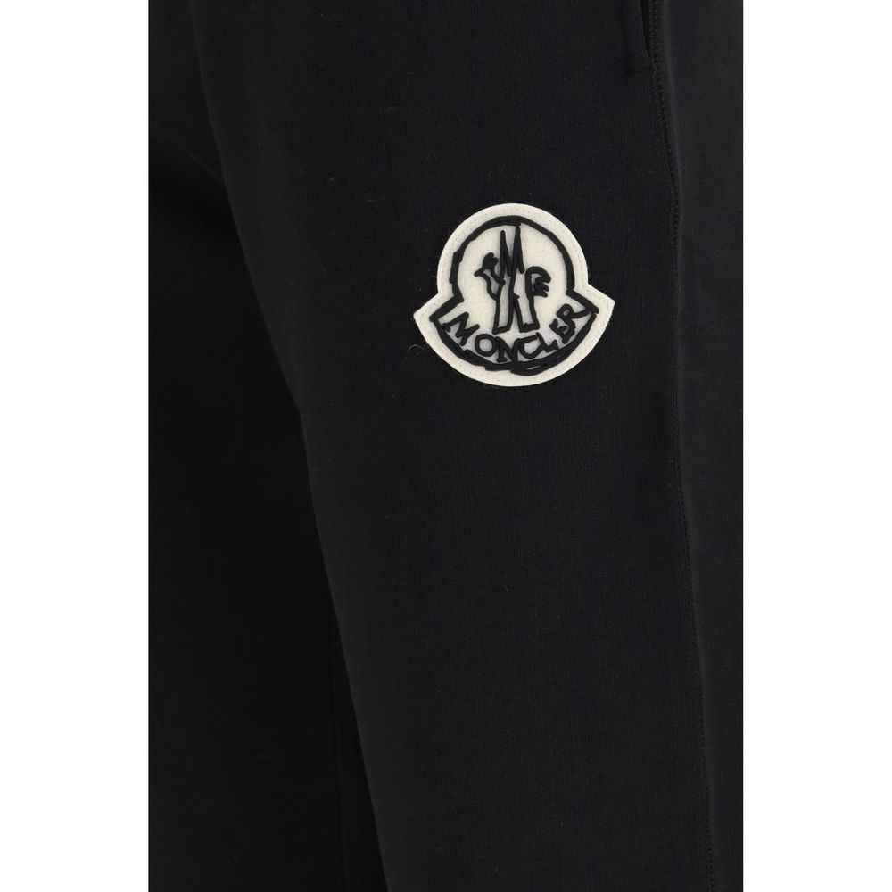 Black Cotton Athletic Pants