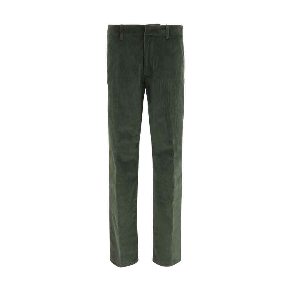 Bicolor Cotton Casual Pants