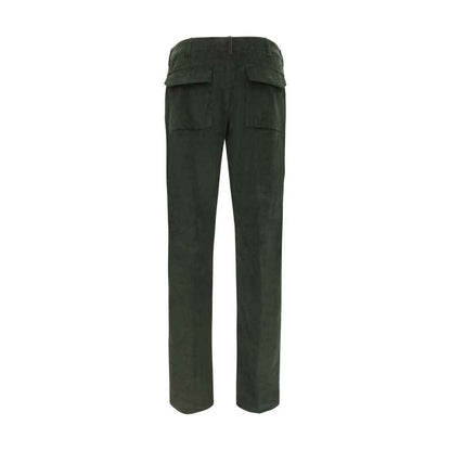 Bicolor Cotton Casual Pants