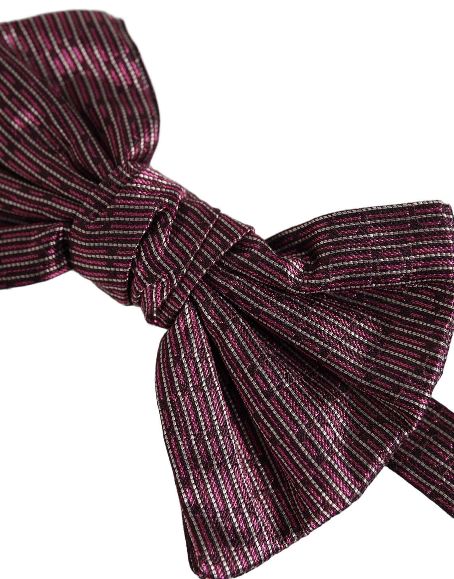 Men Maroon 100% Silk Adjustable Neck Papillon Bow Tie