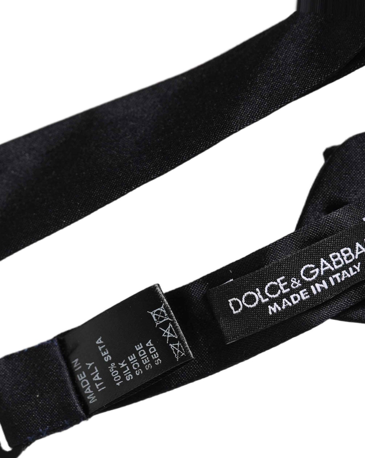 Men Black 100% Silk Adjustable Neck Papillon Bow Tie