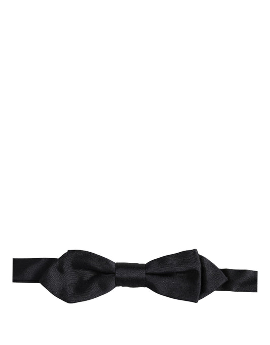 Men Dark Blue 100% Silk Adjustable Neck Papillon Bow Tie