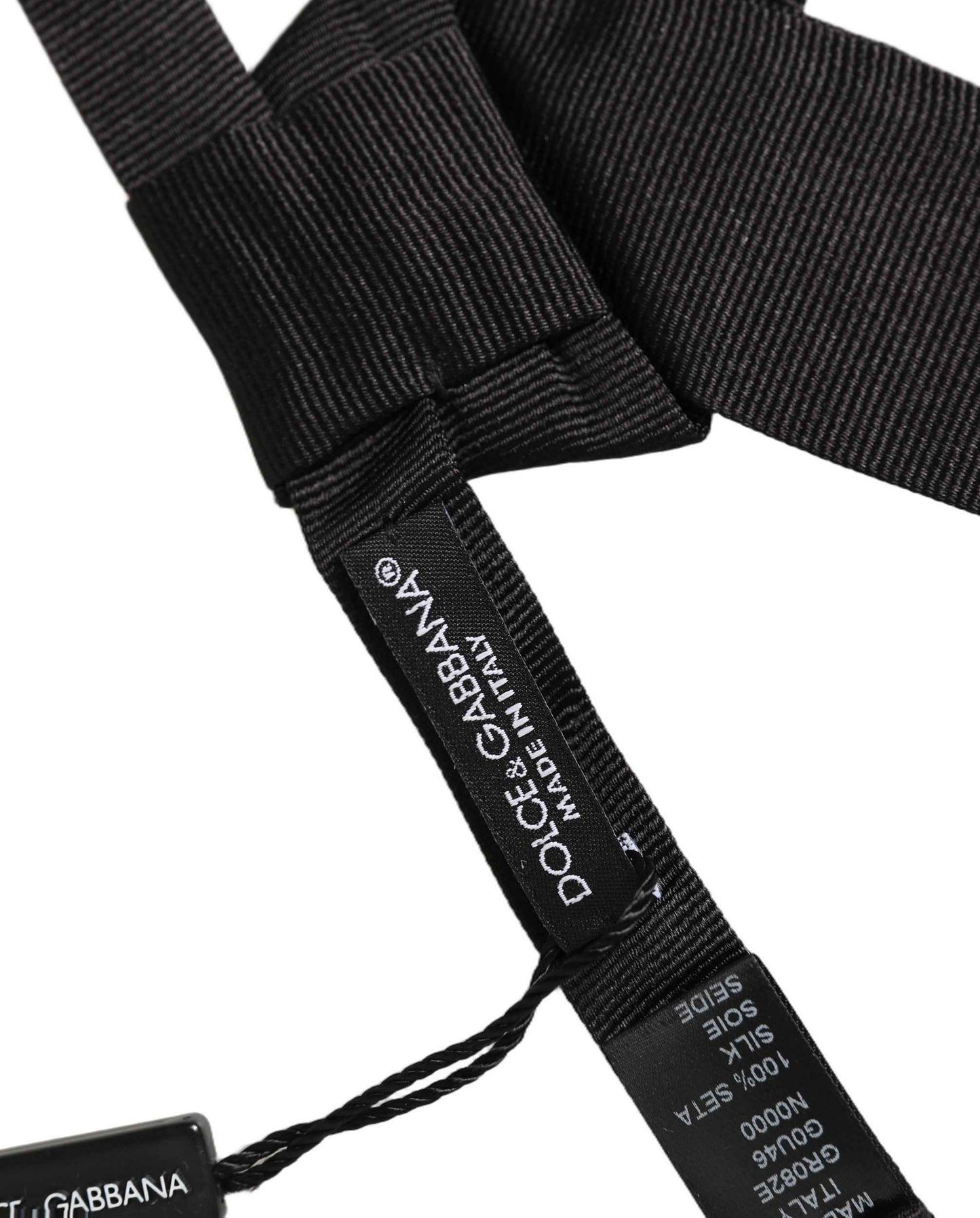Men Black 100% SIlk Adjustable Neck Papillon Bow Tie