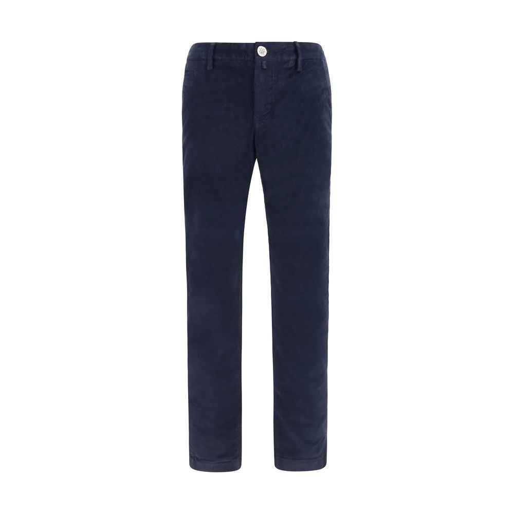 Blue Cotton Chino Pants