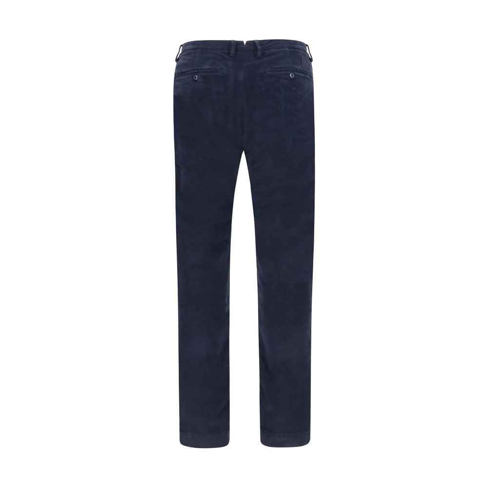 Blue Cotton Chino Pants