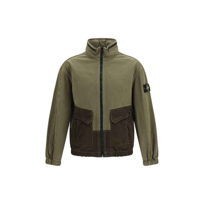 Bicolor Cotton Shell Jacket