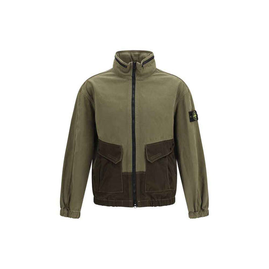 Bicolor Cotton Shell Jacket