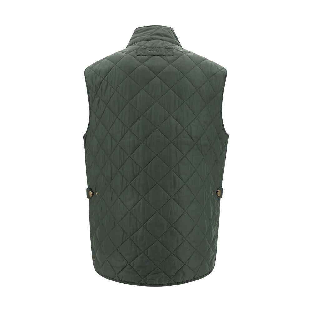 Green Polyamide Sleeveless Jacket