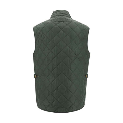 Green Polyamide Sleeveless Jacket