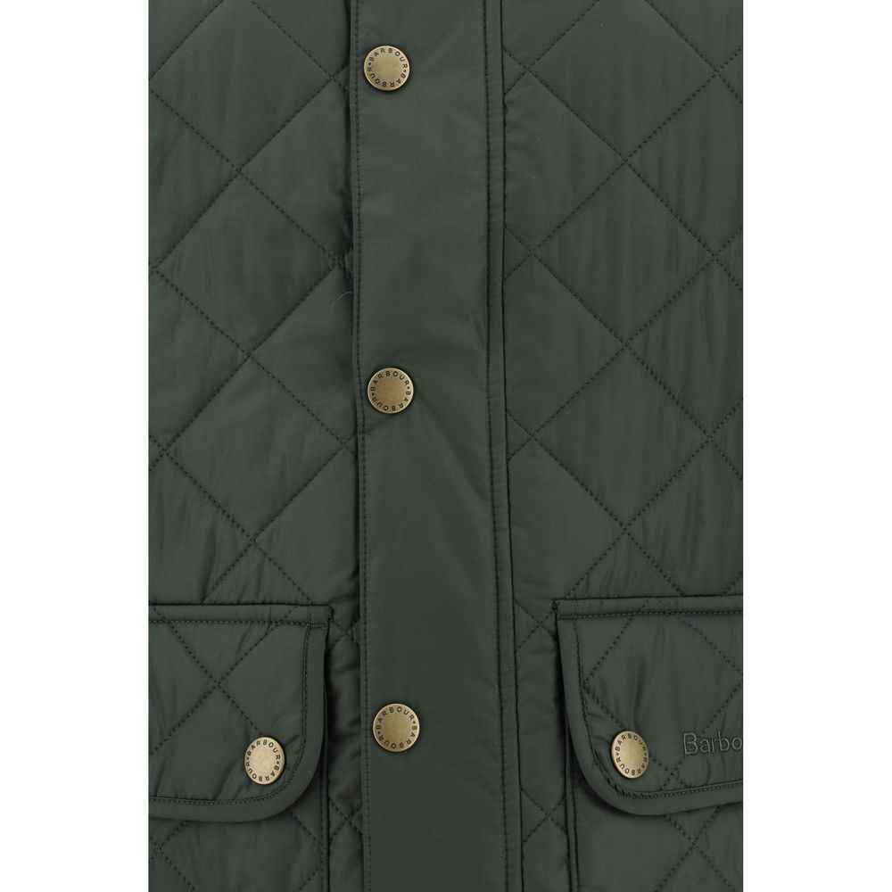 Green Polyamide Sleeveless Jacket