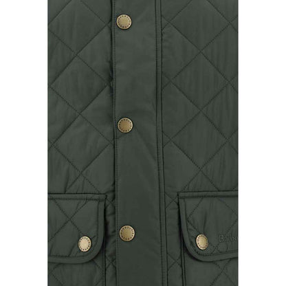 Green Polyamide Sleeveless Jacket