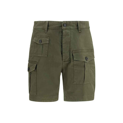 Bicolor Cotton Bermuda Shorts