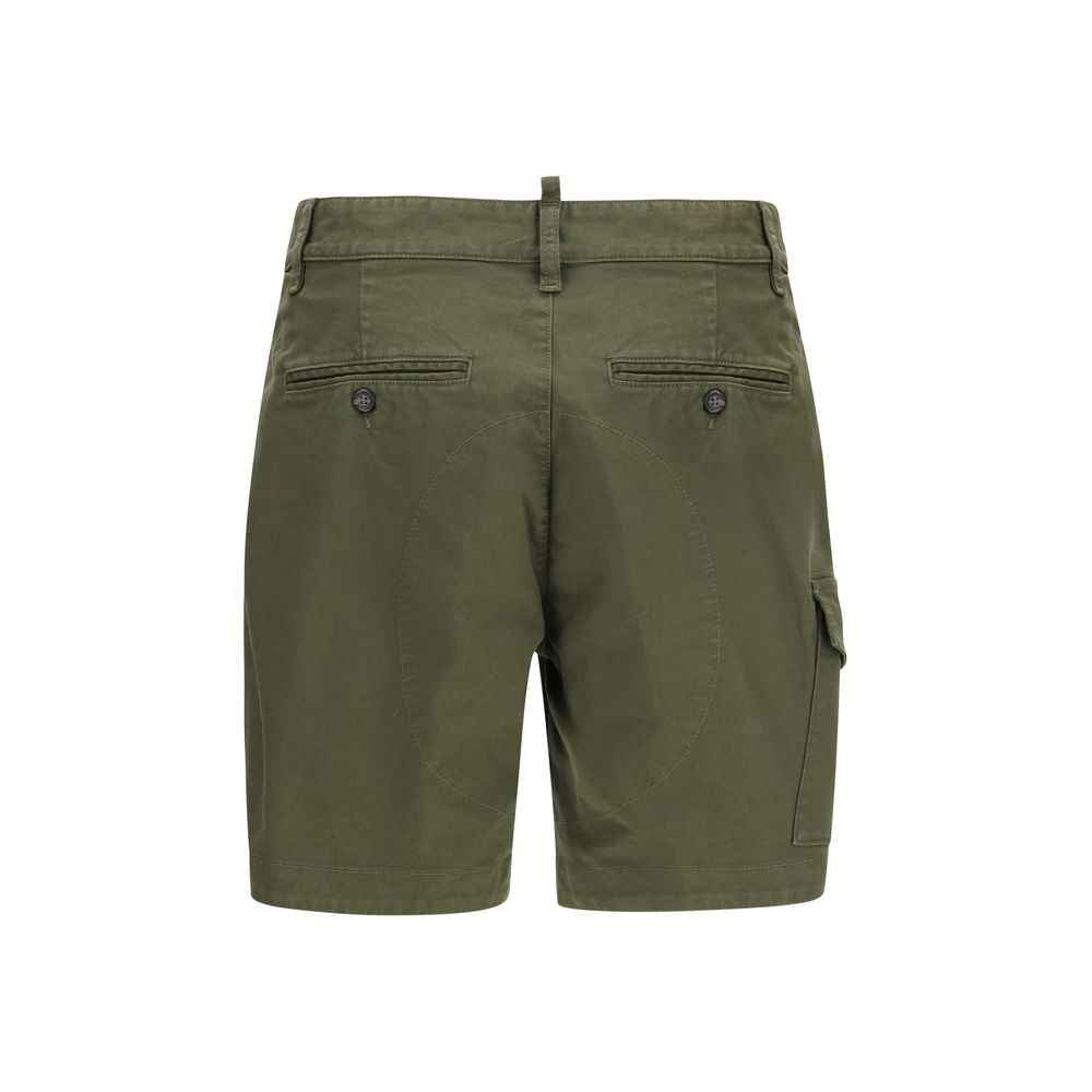 Bicolor Cotton Bermuda Shorts