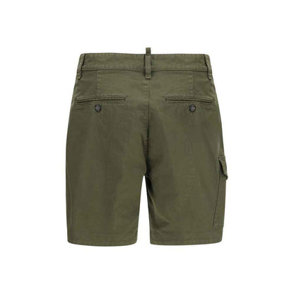 Bicolor Cotton Bermuda Shorts