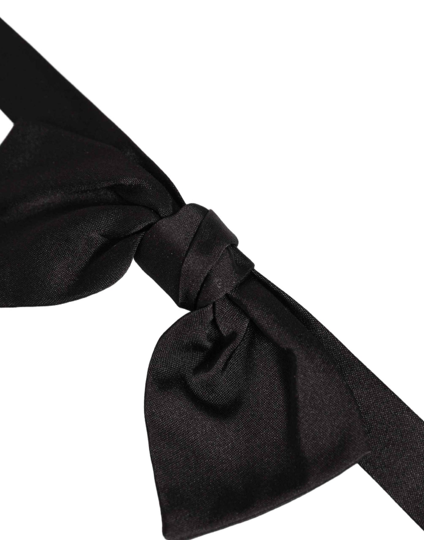 Men Black 100% SIlk Adjustable Neck Papillon Bow Tie