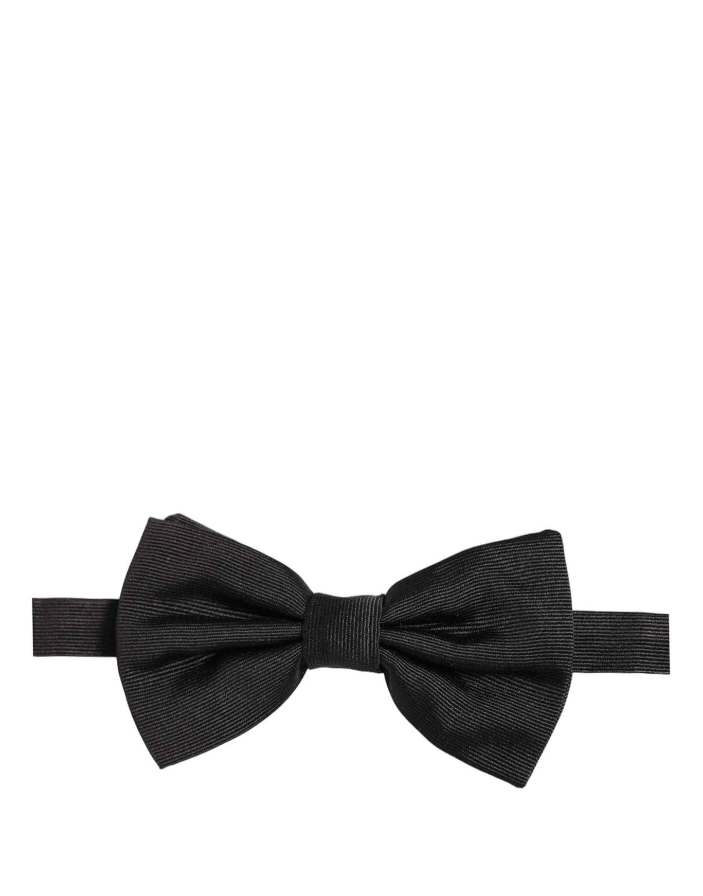 Men Black 100% Silk Adjustable Neck Papillon Bow Tie