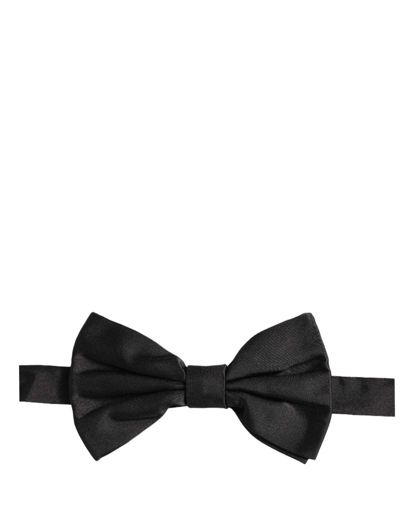 Men Black 100% Silk Adjustable Neck Papillon Bow Tie
