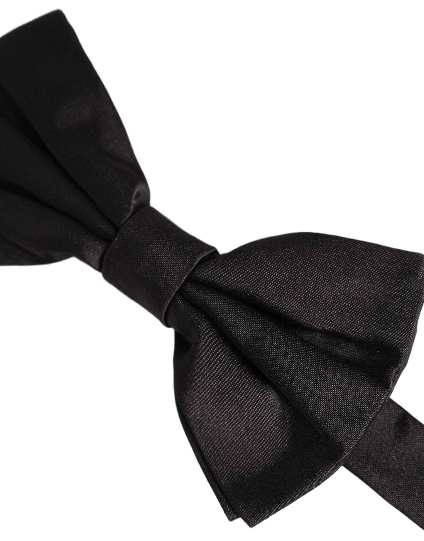 Men Black 100% Silk Adjustable Neck Papillon Bow Tie