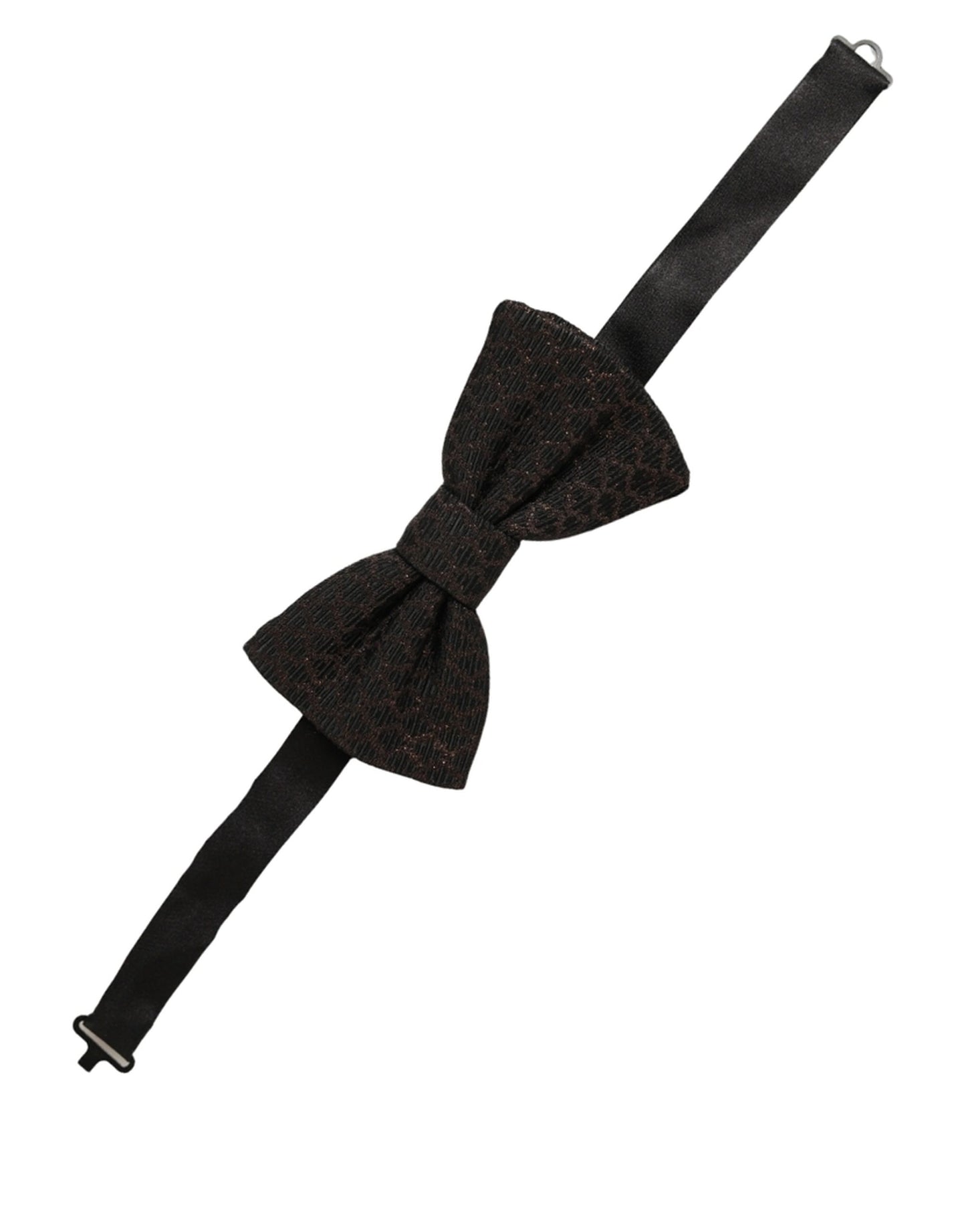 Men Brown 100% Silk Adjustable Neck Papillon Bow Tie