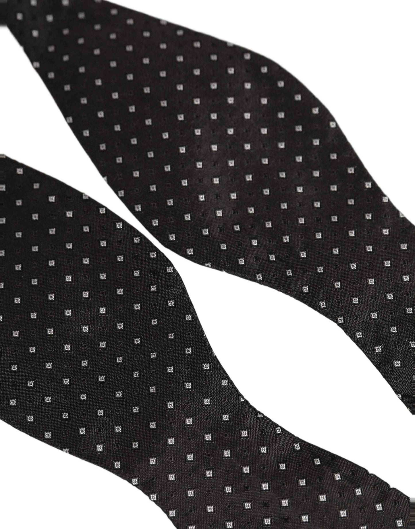 Black White Polka Dot Adjustable Neck Papillon Bow Tie
