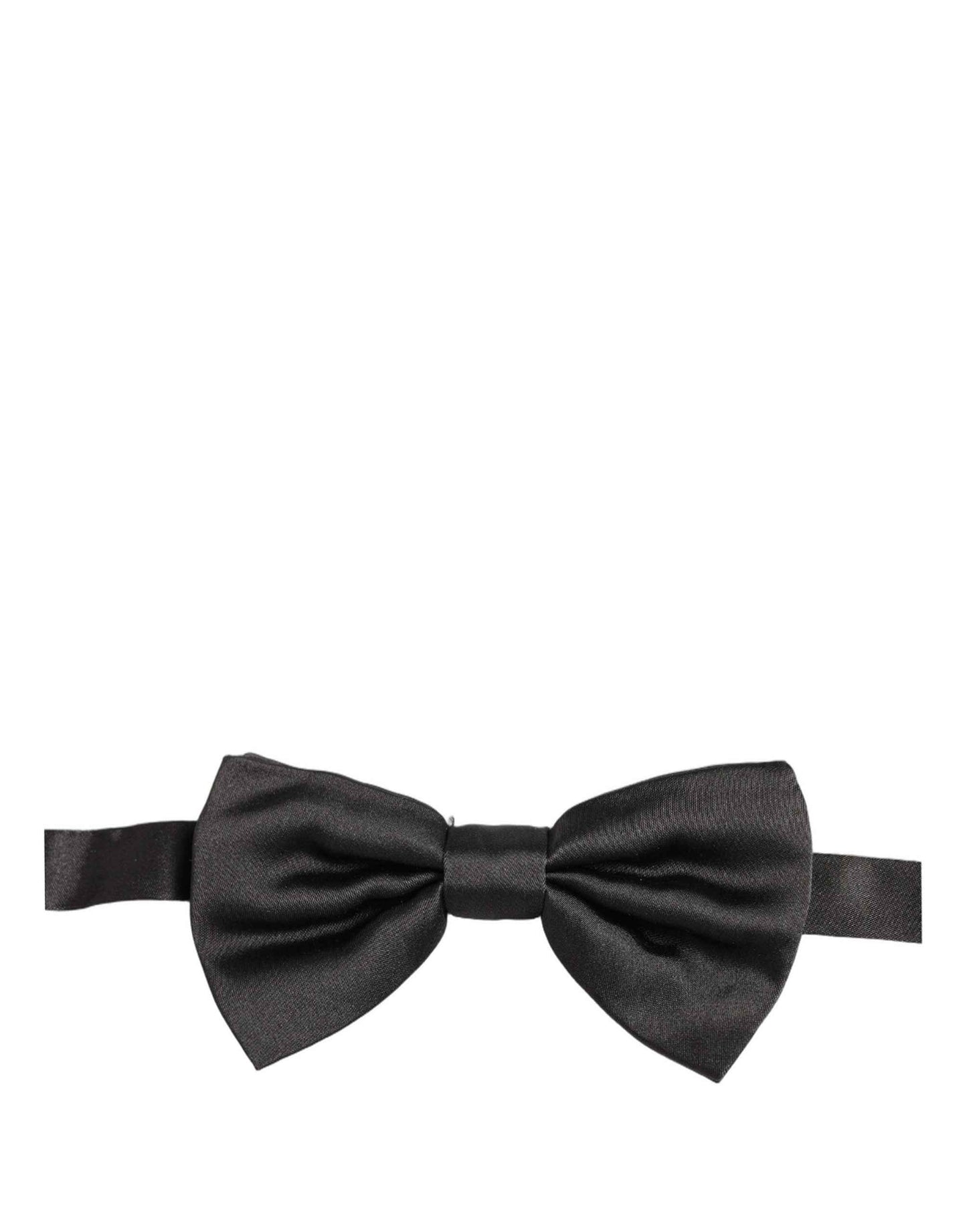 Men Black 100% Silk Adjustable Neck Papillon Bow Tie