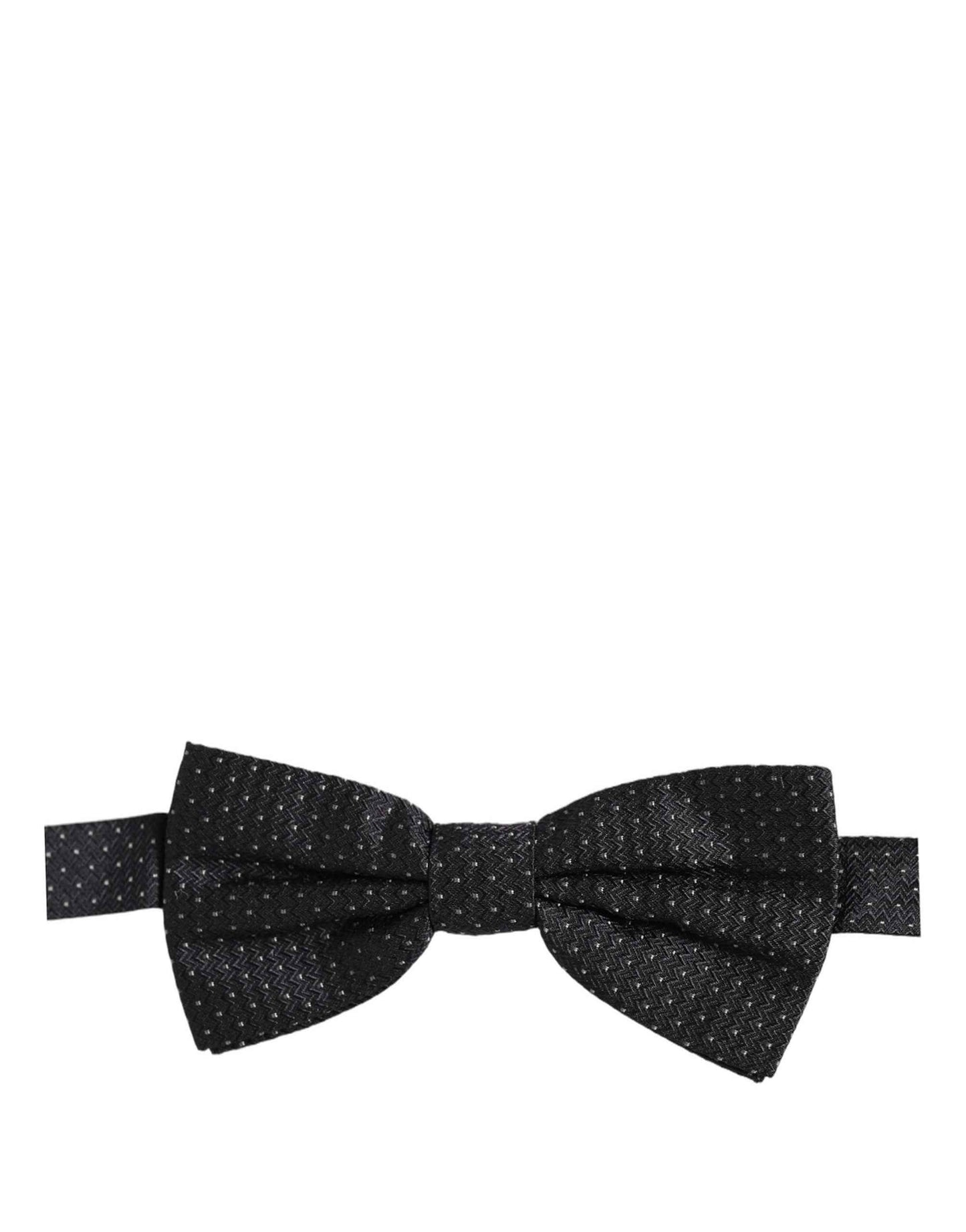 Black White Polka Dot Adjustable Neck Papillon Bow Tie