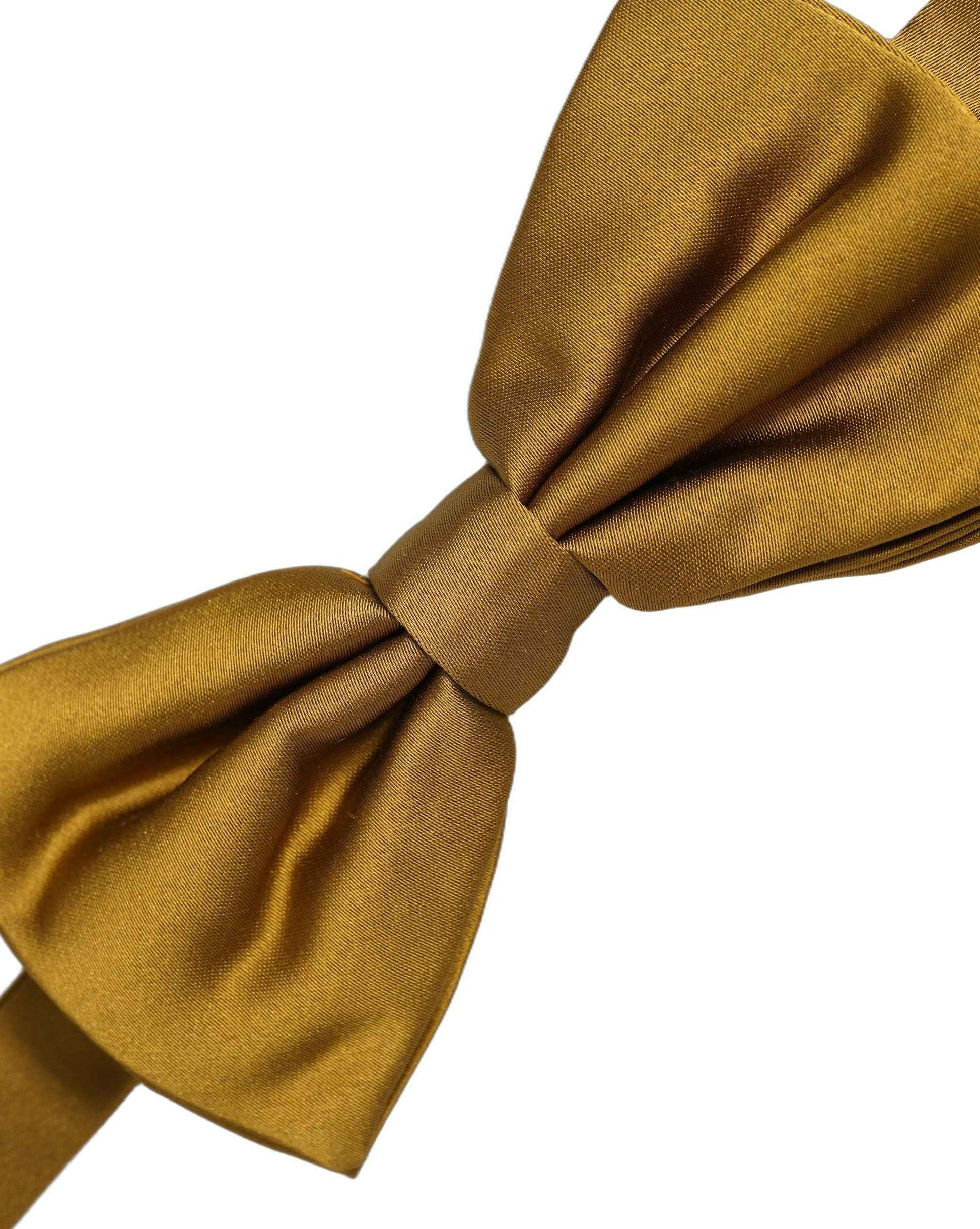 Men Mustard 100% Silk Adjustable Neck Papillon Bow Tie