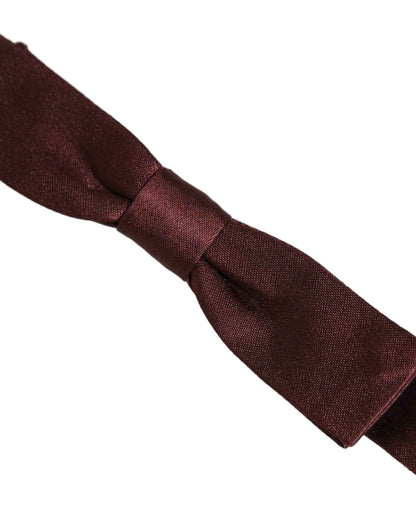 Men Brown 100% Silk Adjustable Neck Papillon Bow Tie
