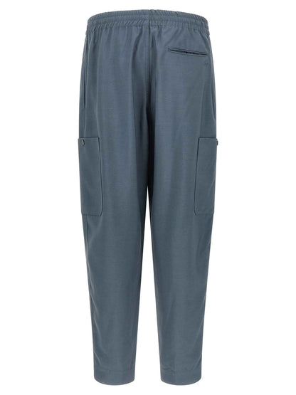 Gray Wool Cargo Pants