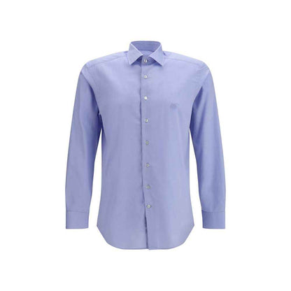 Blue Cotton Dress Shirt