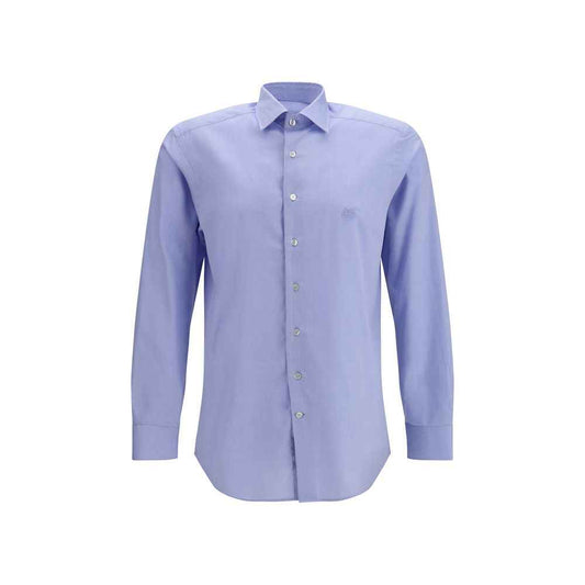Blue Cotton Dress Shirt