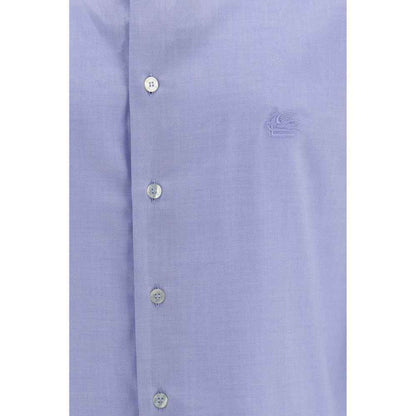 Blue Cotton Dress Shirt