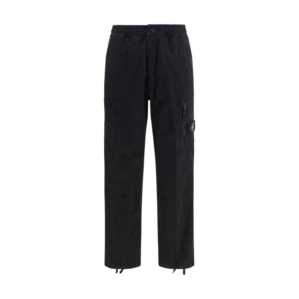 Black Cotton Cargo Pants