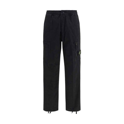 Black Cotton Cargo Pants