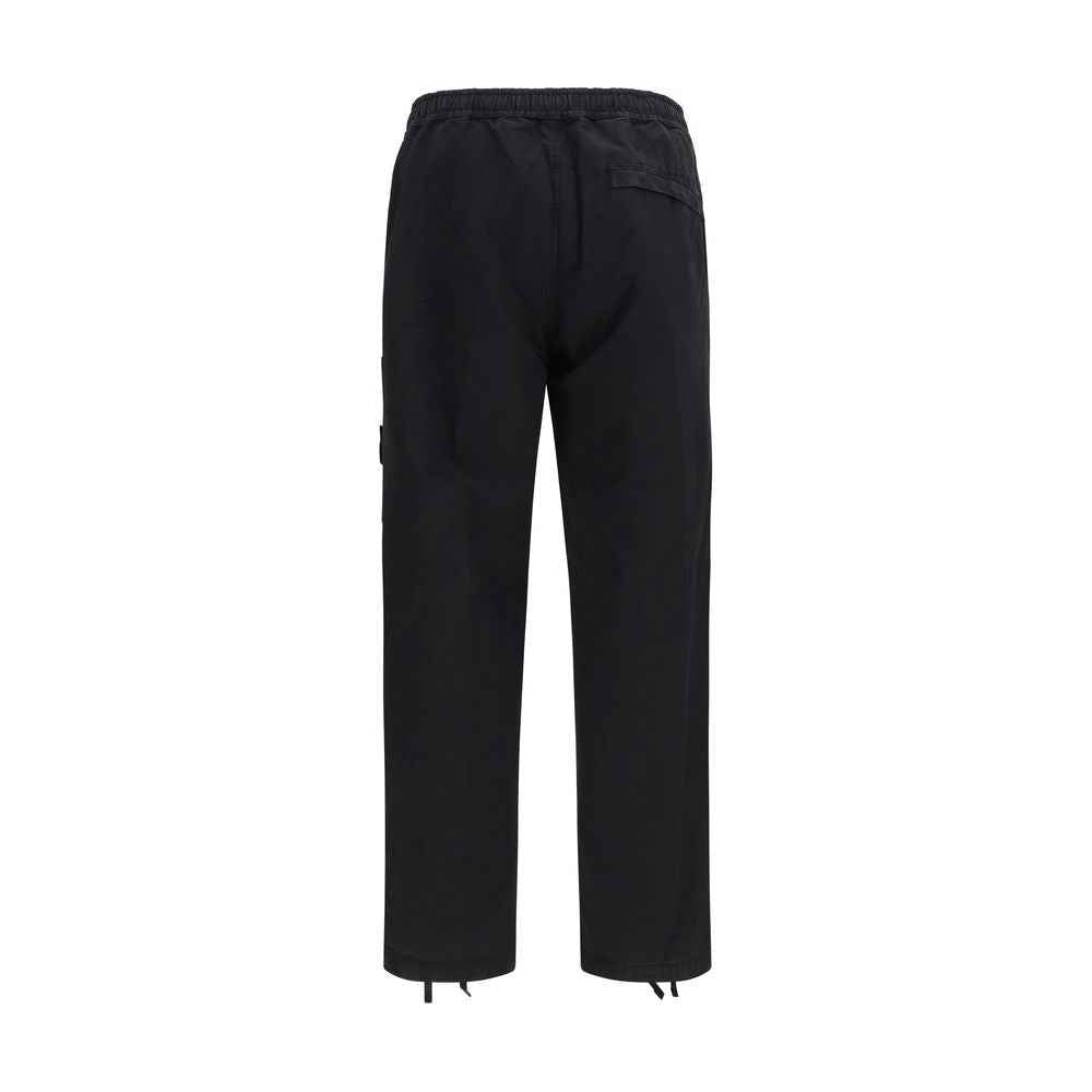 Black Cotton Cargo Pants
