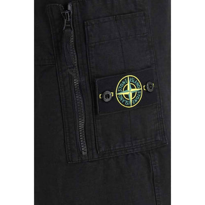 Black Cotton Cargo Pants