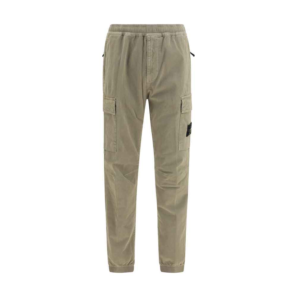 Bicolor Cotton Cargo Pants