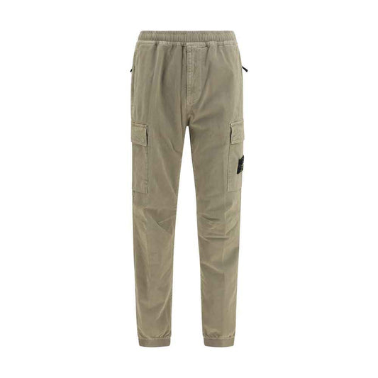 Bicolor Cotton Cargo Pants