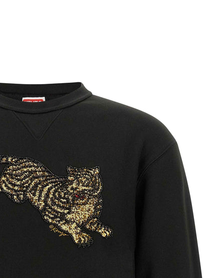Black Cotton Sweatshirt