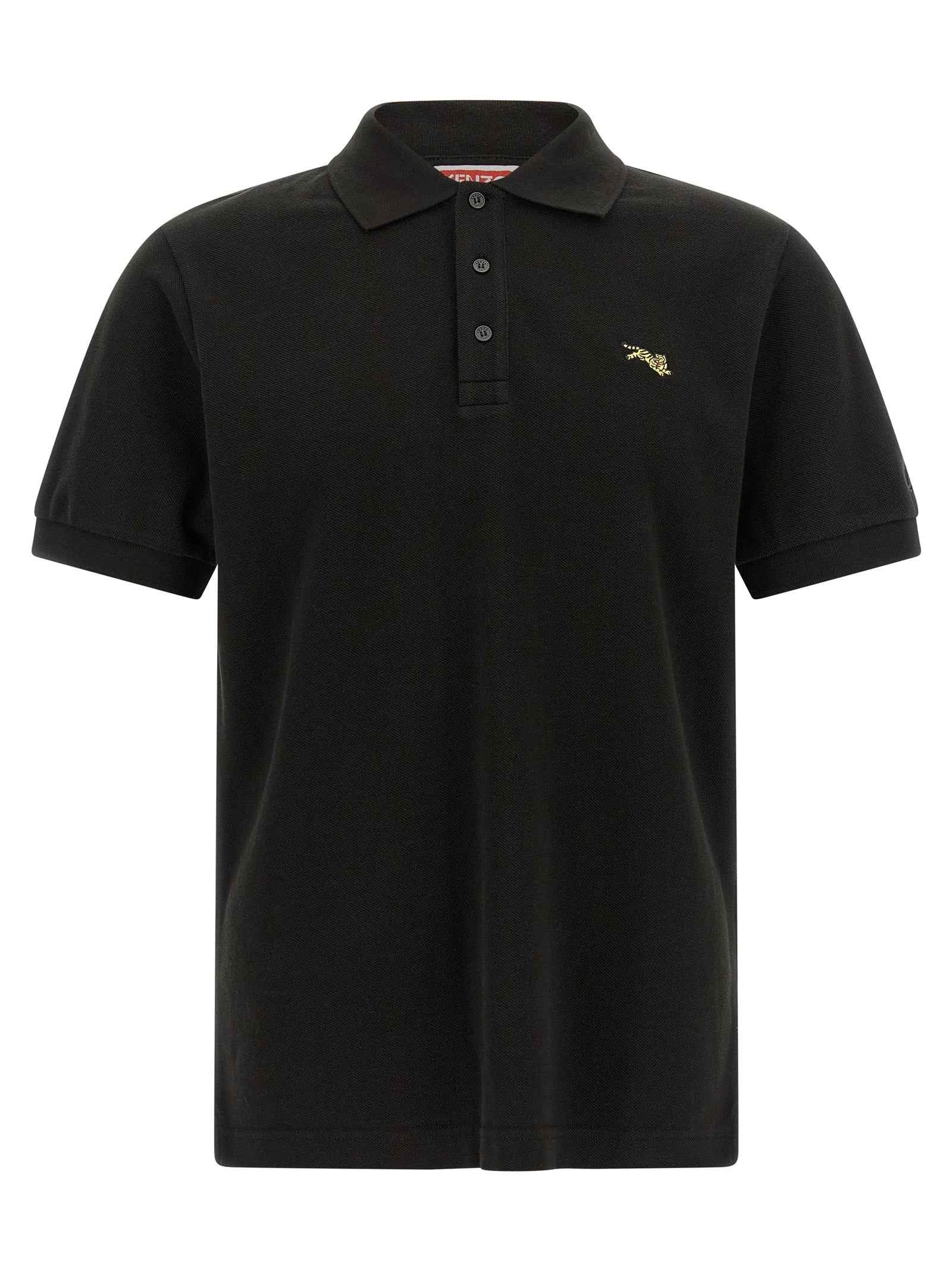 Black Cotton Polo Shirt