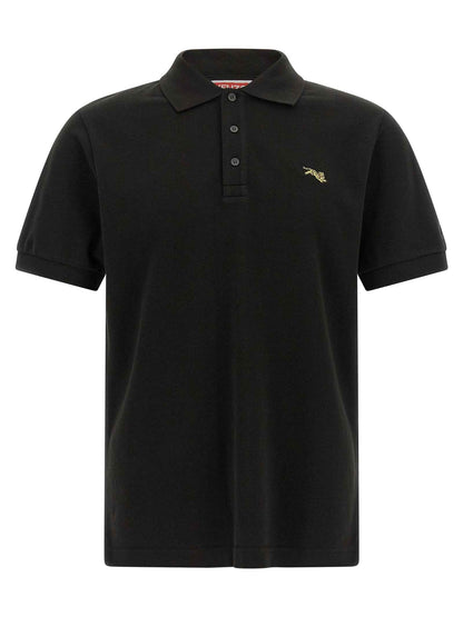 Black Cotton Polo Shirt