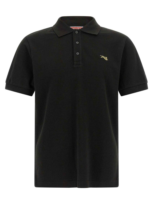 Black Cotton Polo Shirt