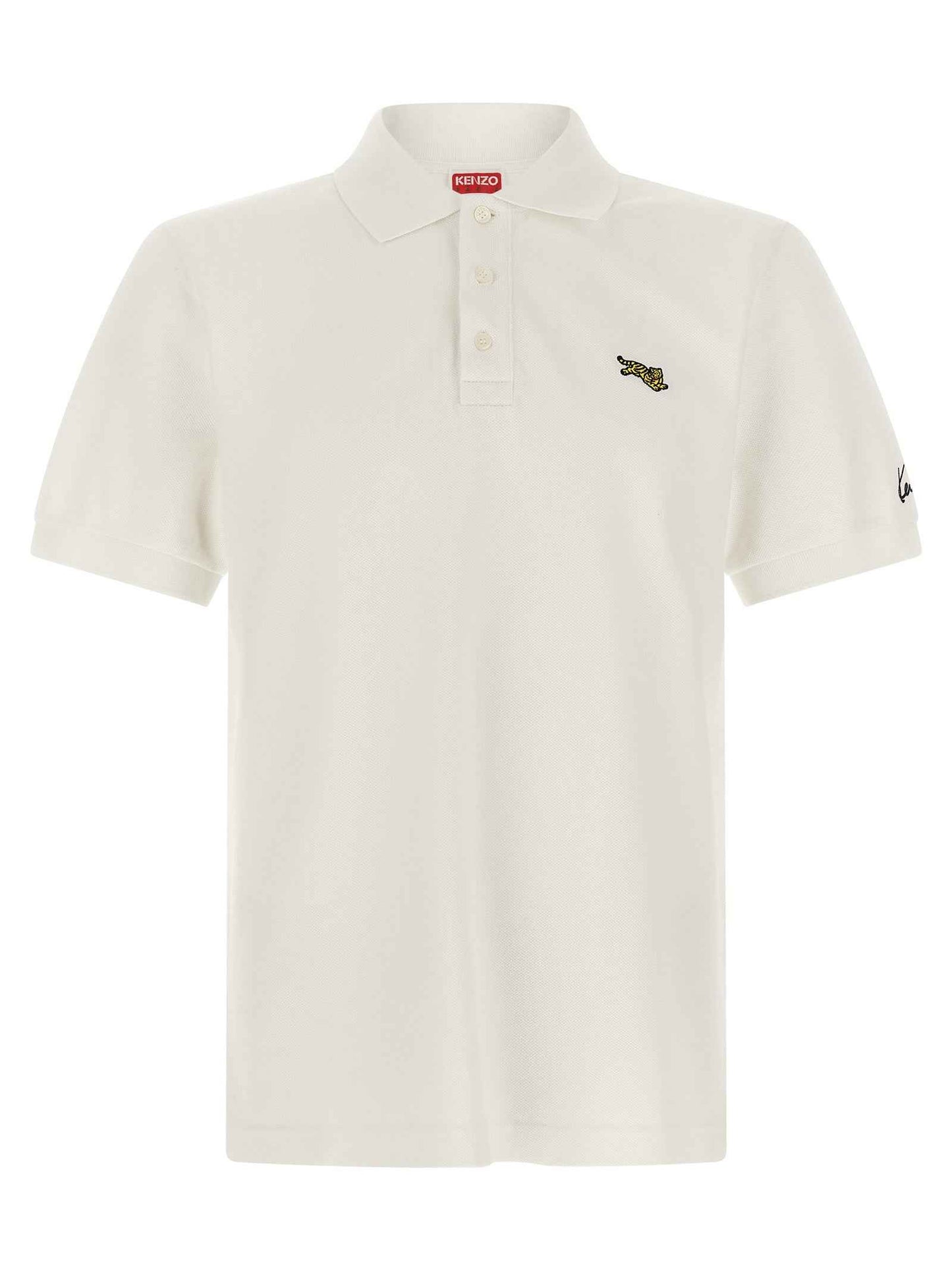 White Cotton Polo Shirt